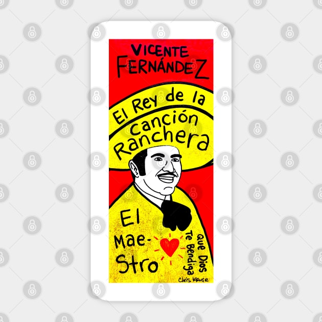 Vicente Fernandez pop folk art Sticker by krusefolkart